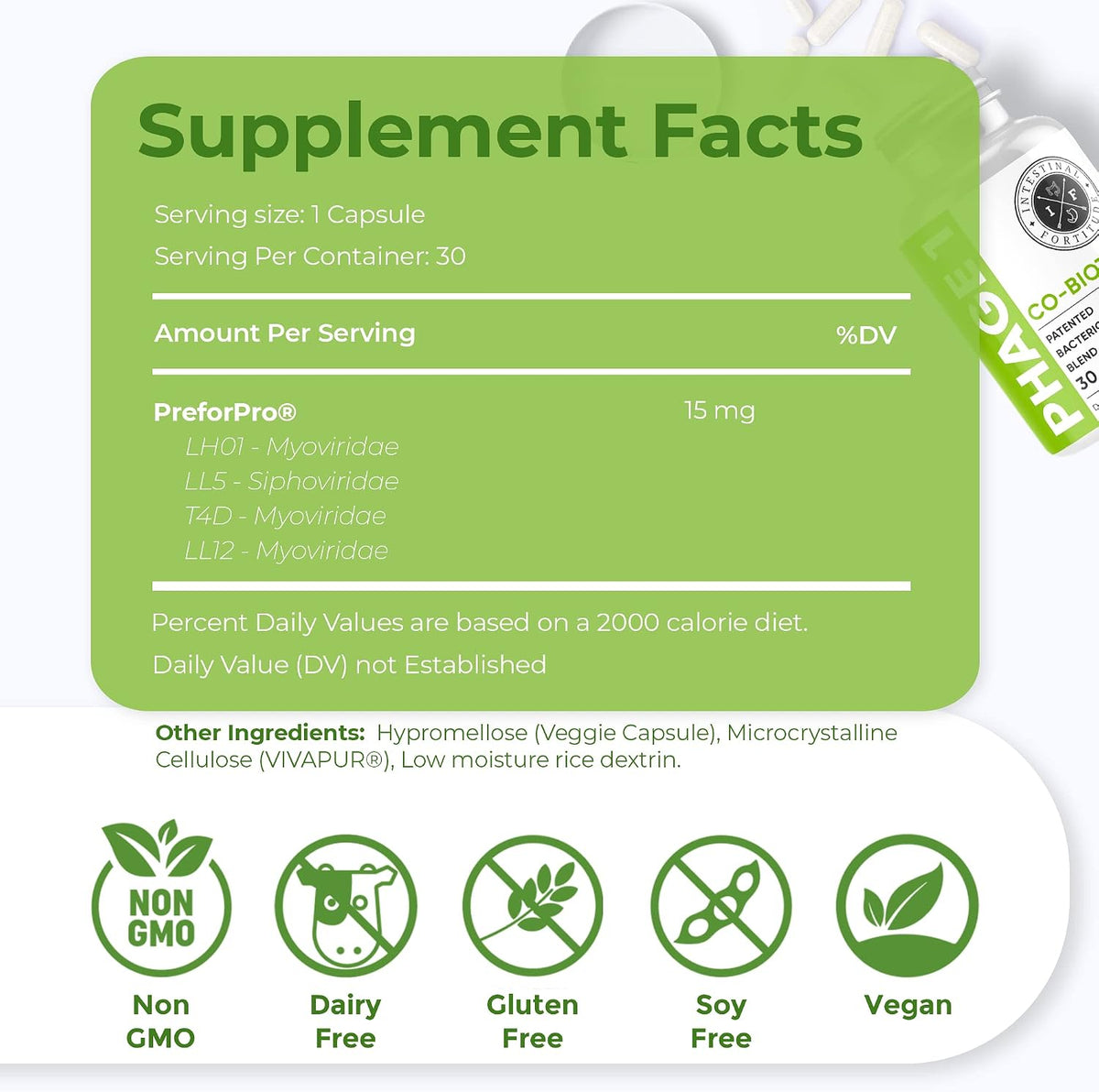 Intestinal Fortitude Phage 1 – Patented Bacteriophage Blend for Gut Health and Digestive Support - görsel 2