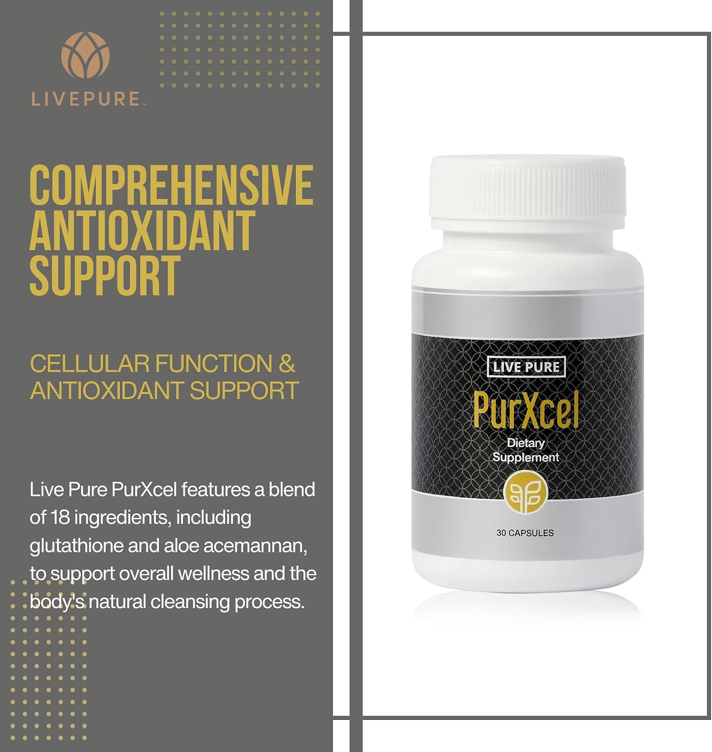 PURE PurXcel Antioxidant Supplement, 30 Capsules - görsel 2