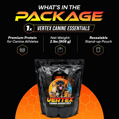 Vertex Canine Essentials High-Performance Dog Supplement – Predigested Liver, Whey & Egg Protein – 2 lb