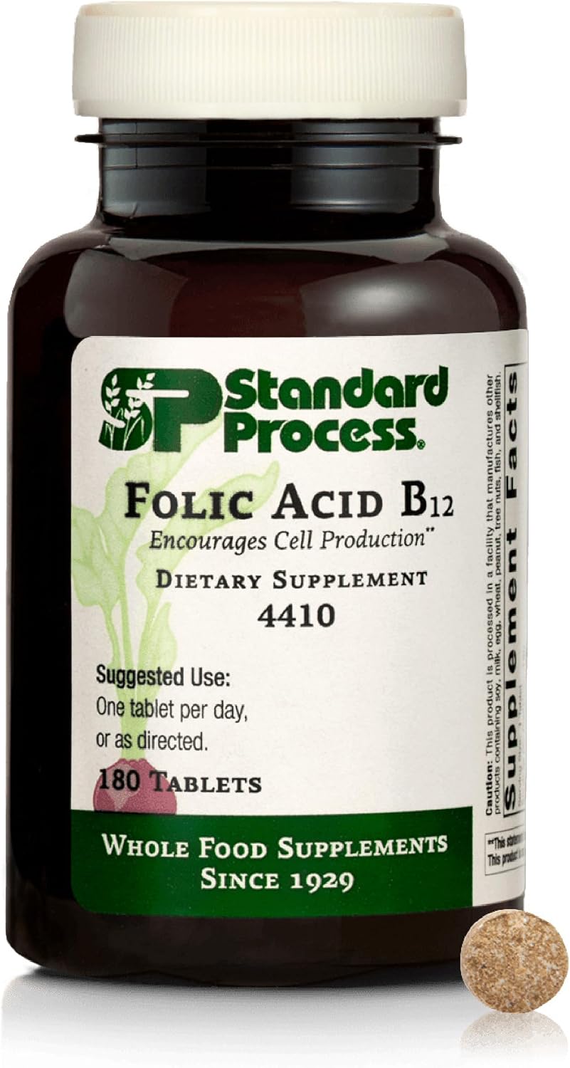 Standard Process Inc. Folic Acid B12-180 Tablets - görsel 1