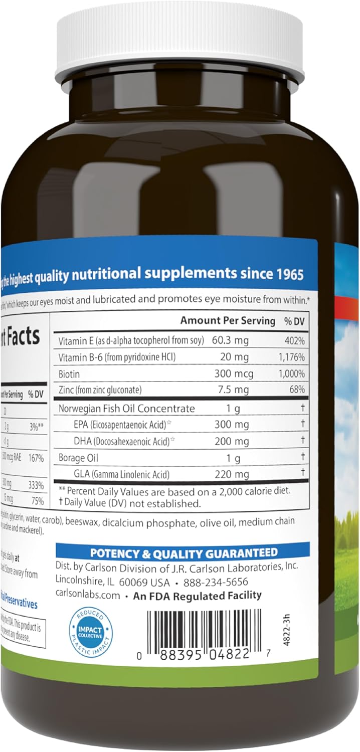 Carlson Moistur-eyes, 180 Softgels - görsel 9