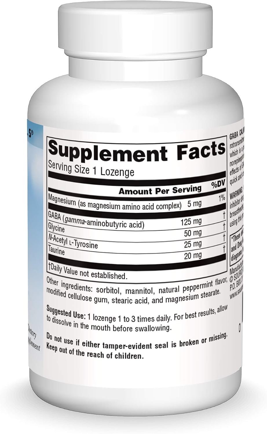 Source Naturals Serene Science GABA Calm Quick Dissolving Lozenges, Peppermint, 30 Lozenges - görsel 3