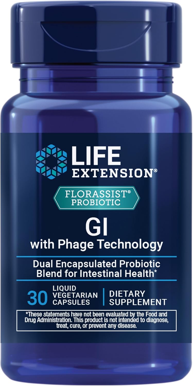 Life Extension FLORASSIST GI with Phage Technology, 90 Liquid Vegetarian Capsules - görsel 10
