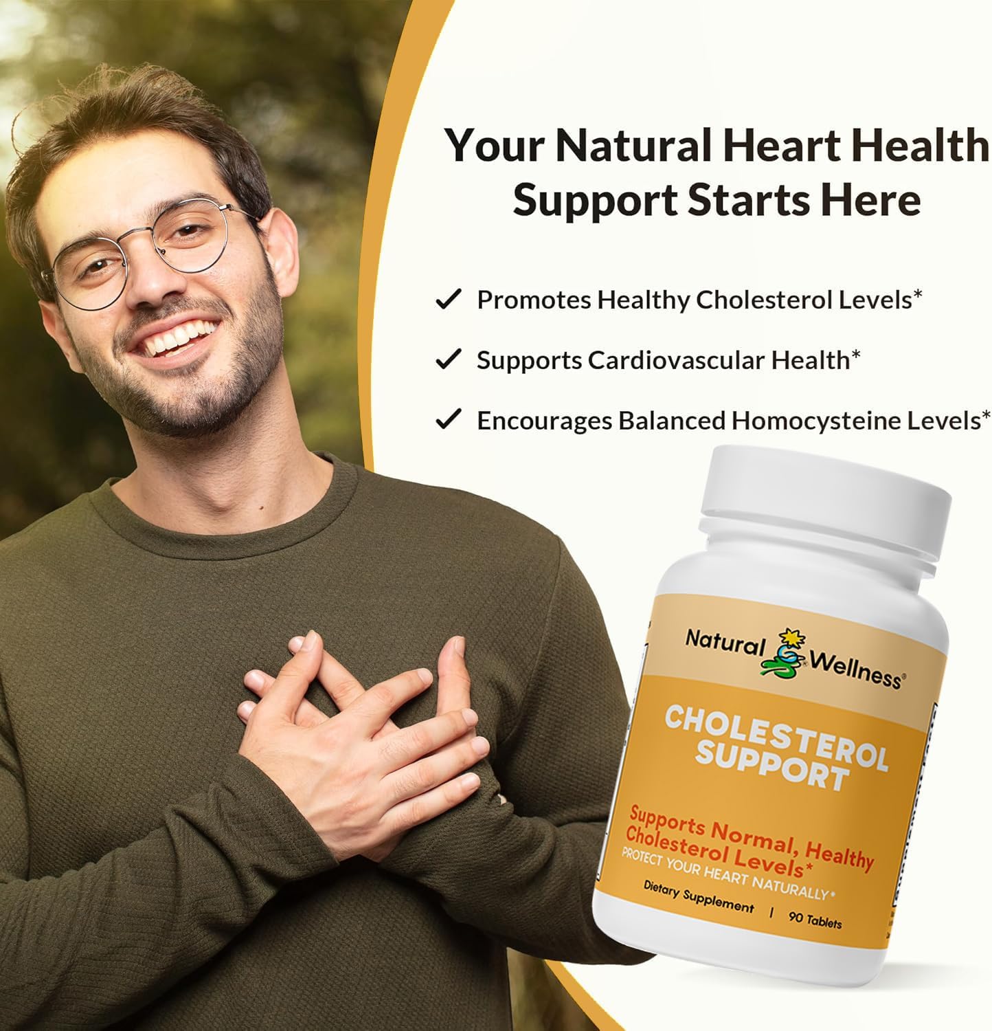 Natural Wellness Cholesterol Support – 90 Tablets - görsel 4