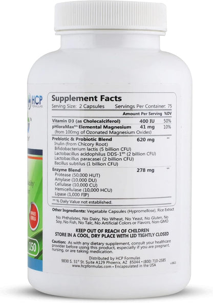 Abzorb Vitamin & Nutrient Optimiser – Digestive Enzymes, Probiotics & Magnesium Oxide Complex, 150 Capsules