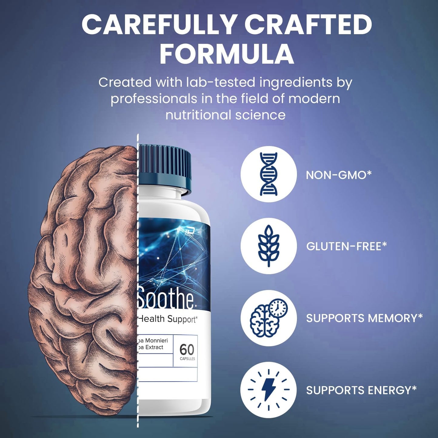 SciatiSoothe Brain Supplement – All-Natural Focus Capsules (5 Pack, 300 Capsules) - görsel 4