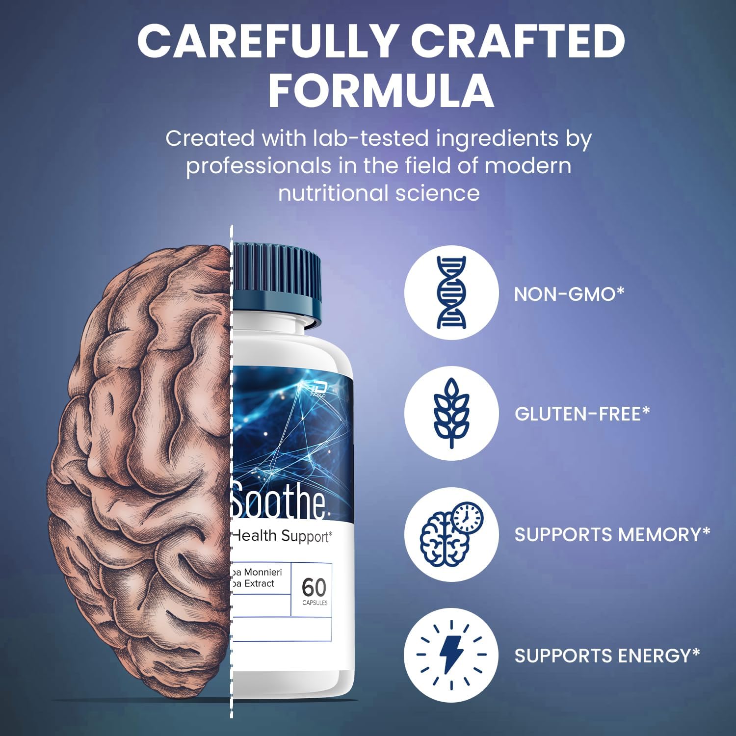 SciatiSoothe Brain Supplement – All-Natural Focus Capsules (5 Pack, 300 Capsules) - görsel 4