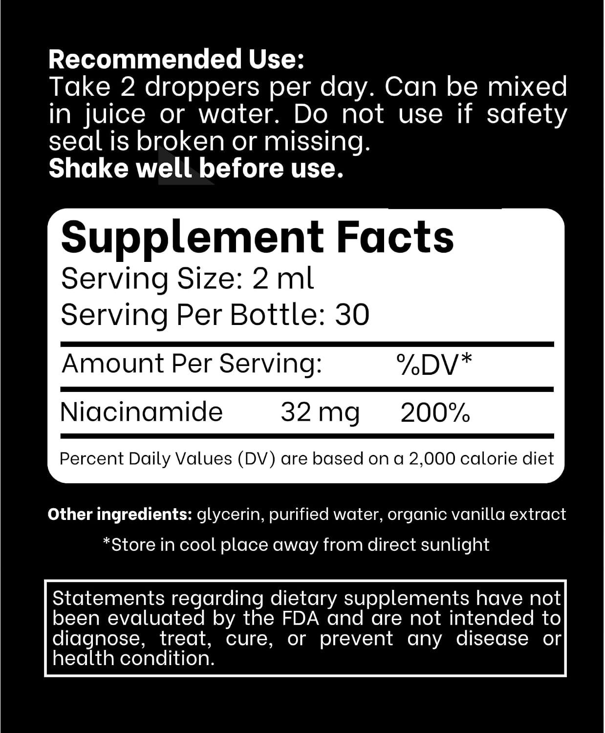 Think Above Vitamin B3 Niacinamide Liquid – Non-Flush Form of Vitamin B3 – Convenient Niacinamide Drops for Women and Men – Easy-to-Swallow 60 ml Bottle - görsel 3