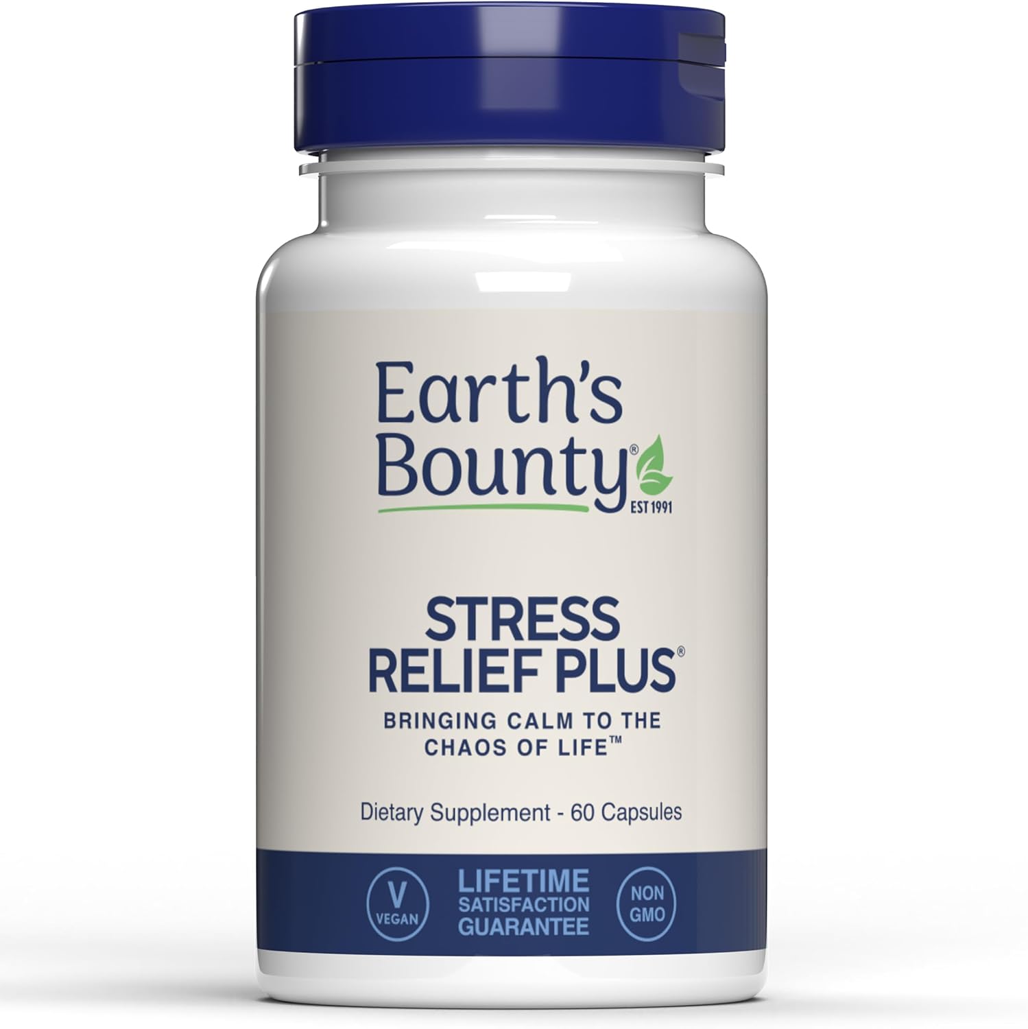 Earth's Bounty Stress Relief Plus - 60 Vegetarian Capsules - Stress Support & Mood Enhancer - görsel 1