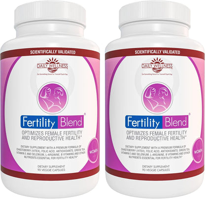 Fertility Blend Daily Wellness for Women – Women's Wellness Supplement with Vitamins, Minerals & Antioxidants – 3 Pack