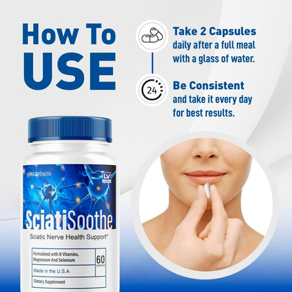 Sciatisoothe - Food Supplement, 60 Capsules