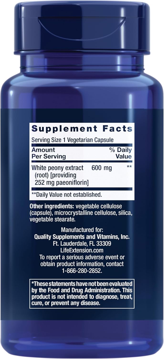 Life Extension Peony Immune – White Peony Root Extract for Immune Support, 60 Capsules - görsel 2