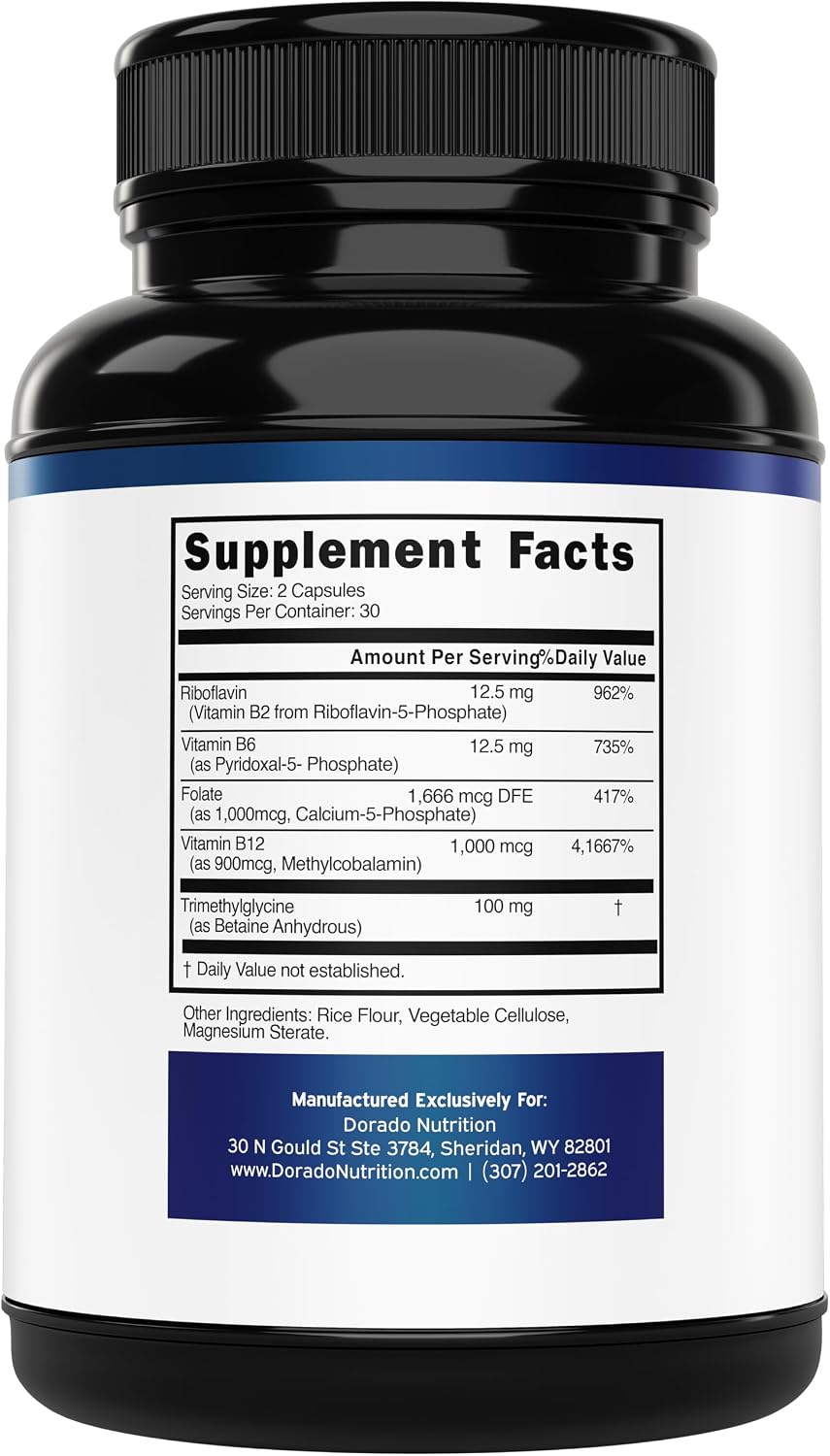 Methylated Multivitamin - Methylated B Complex with TMG and Methylfolate - Non-GMO, Gluten-free - 120 Capsules - görsel 2