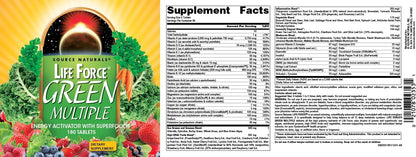 Source Naturals Life Force Green Multiple, Energy Activator with Superfoods - 180 Tablets