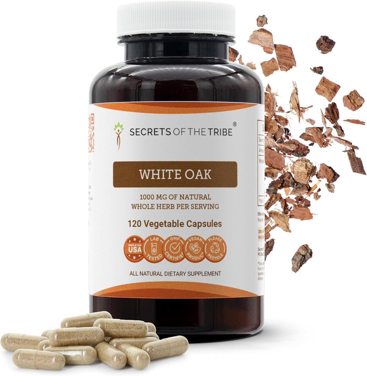 Secrets of the Tribe White Oak 60 Capsules, 1000 mg - görsel 6