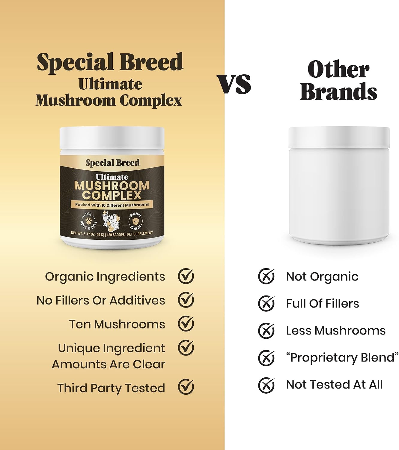 Organic Mushroom Powder for Dogs and Cats - Organic Mushroom Complex for Immune Support, Cognition and Vitality - 180 Scoops - görsel 4