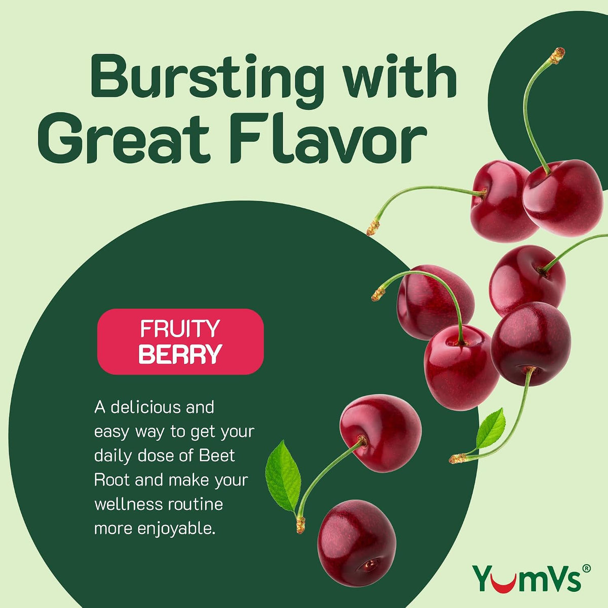 YumVs Beet Root Gummies with Magnesium & Vitamin C – Berry Flavour – Nitric Oxide Support for Heart Health & Antioxidant Wellness – Vegan, Non-GMO – 60 Gummies - görsel 3