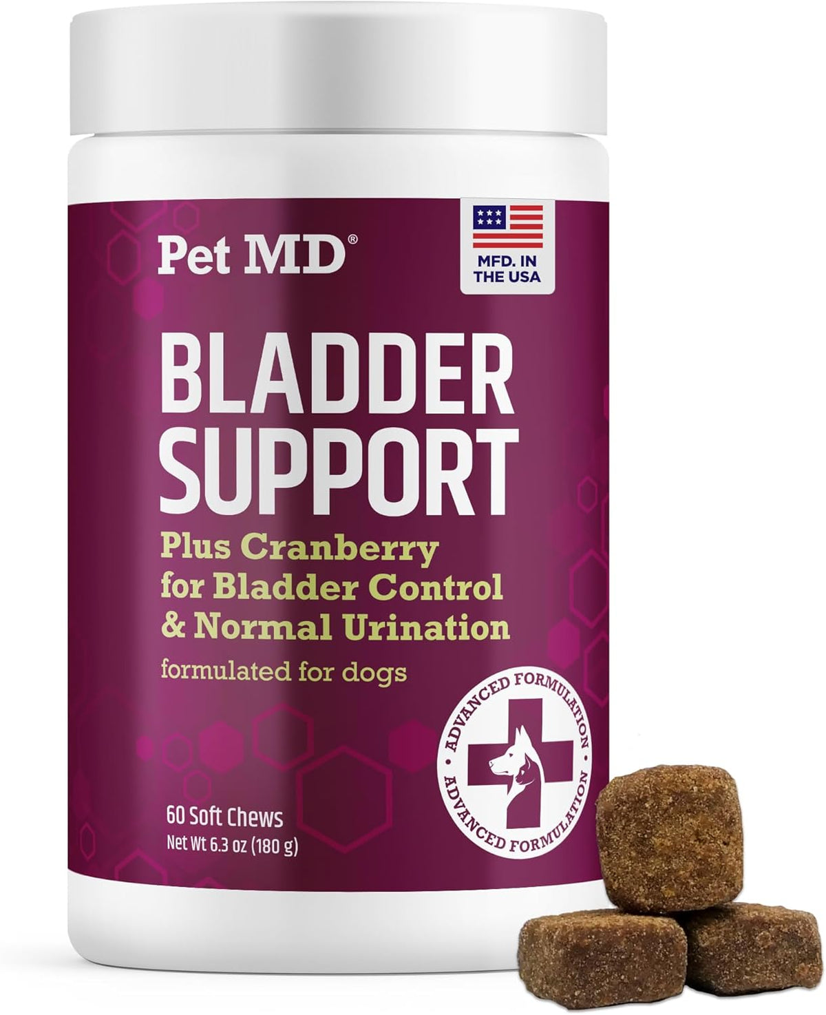 Pet MD Bladder Support Plus Cranberry for Dogs – 60 Soft Chews - görsel 1
