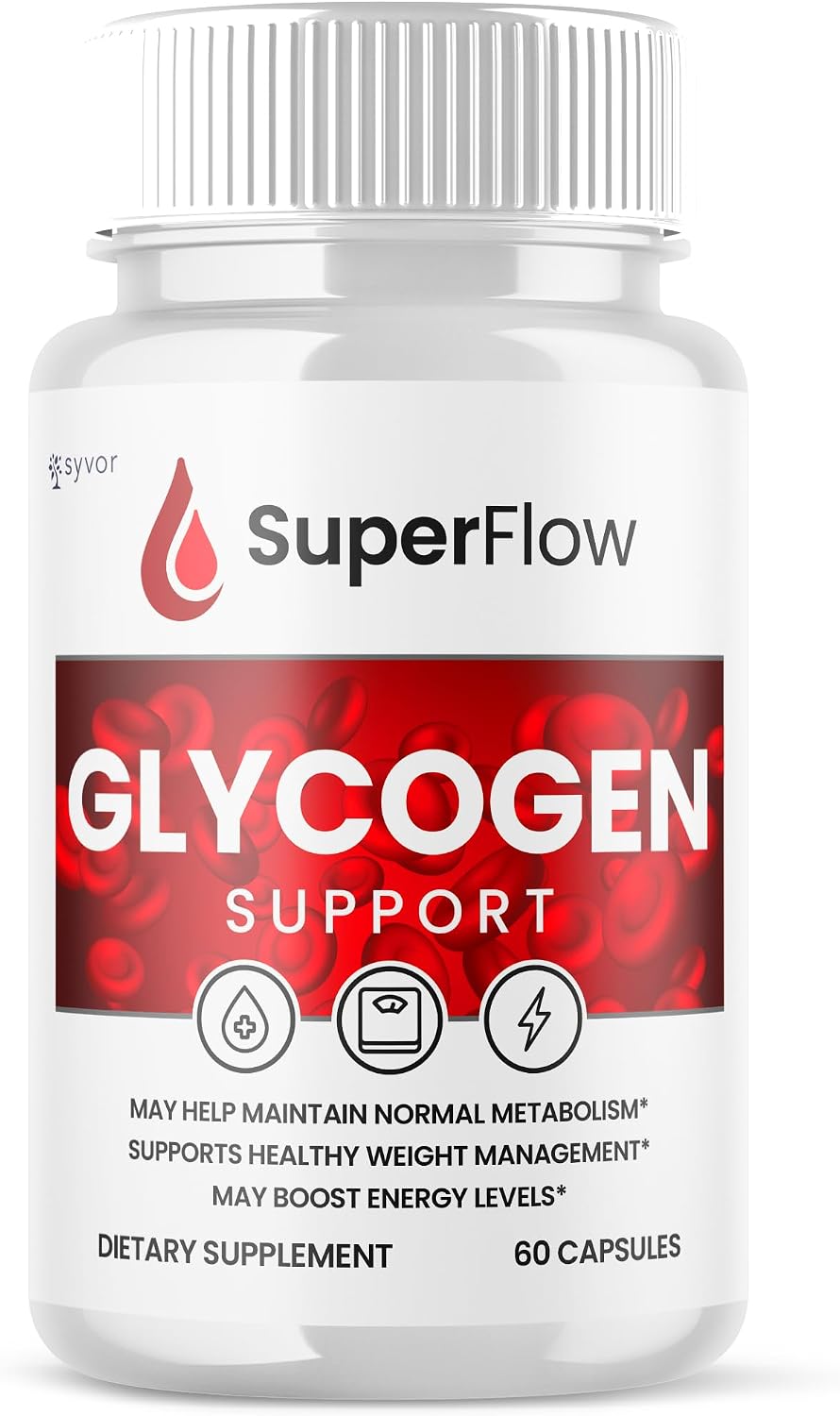 Super Flow Glycogen Support, Official SuperFlow Advanced Formula Glyco Optimiser Capsules, All Natural Super Flow Glycogen Capsules, Daily Food Supplement to Support Healthy Balance (60 Capsules) - görsel 1