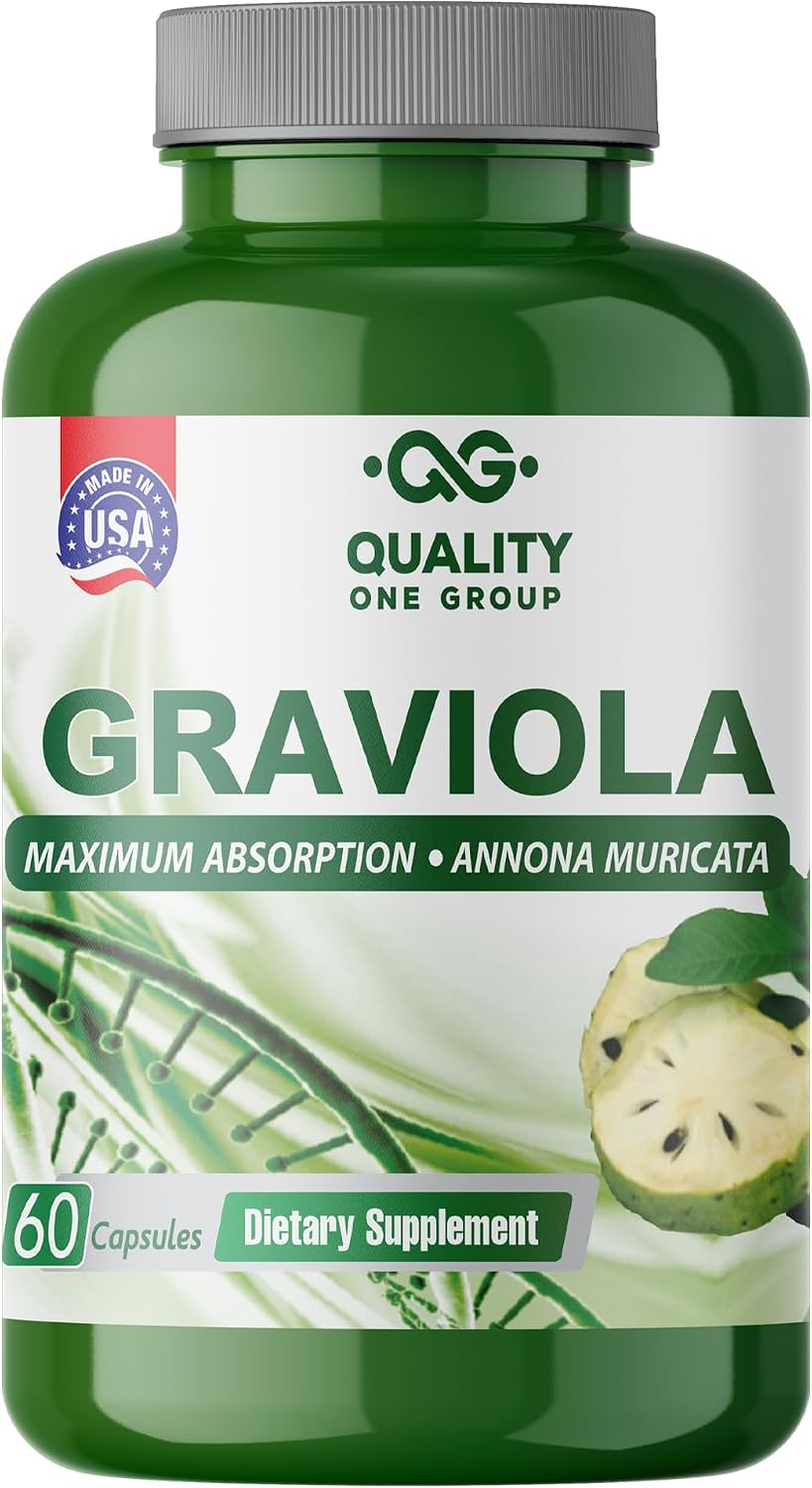 GRAVIOLA MAX - Pure Graviola Leaf Extract Supplement - Soursop (Annona muricata) - Immune Support & Antioxidants - görsel 1