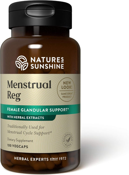 Nature's Sunshine Menstrual Reg - Herbal Food Supplement, 100 Capsules