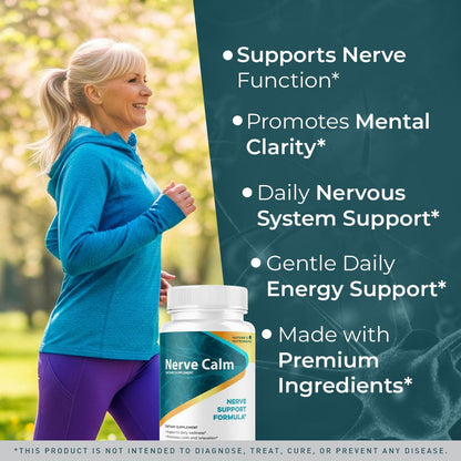 NerveCalm – Passion Flower & Prickly Pear Capsules – 30 Caps, 3 Month Supply | Passion Flower, Prickly Pear & California Poppy | Vegan, Non-GMO, Made in USA | Easy-to-swallow capsule