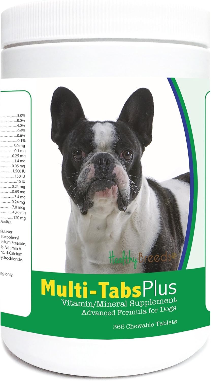 Healthy Breeds French Bulldog Multi-Tabs Plus Chewable Tablets 365 Count - görsel 1