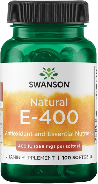 Swanson Natural Vitamin E 400 IU – 100 Softgels