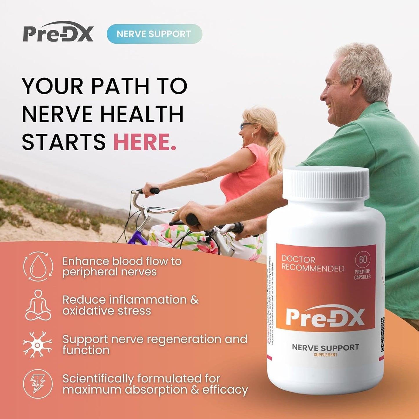 Pre-DX Nerve Support Supplement - Advanced L-Methylfolate Multivitamin with B-Complex, NAC & ALA - 60 Capsules - görsel 3
