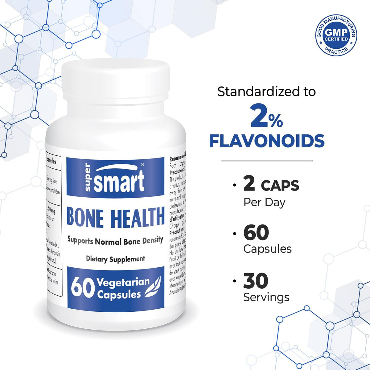 Supersmart Bone Health Supplement – Plant-Based, Patented Osteosine – 60 Vegetable Capsules - görsel 4