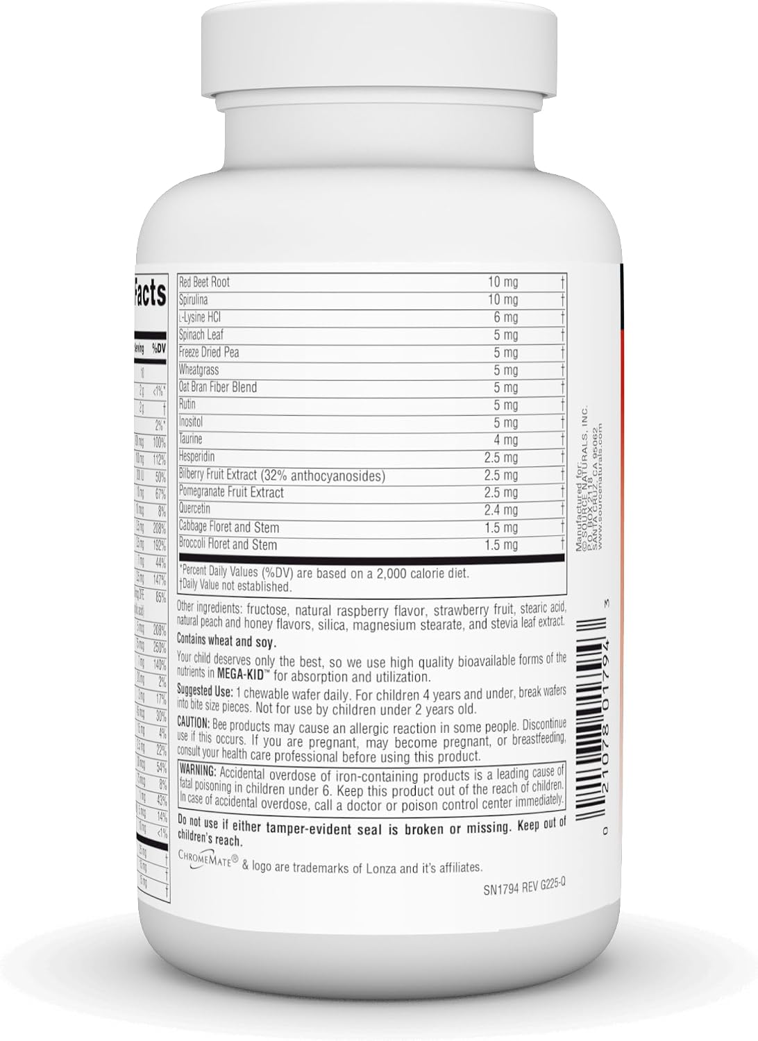 Source Naturals Mega-Kid Chewable Multivitamin for Children Aged 2-10, Natural Berry Flavour - 60 Wafers - görsel 3