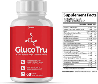 Gluco Tru Advance New Formula Supplement 2 Pack (60 Days)