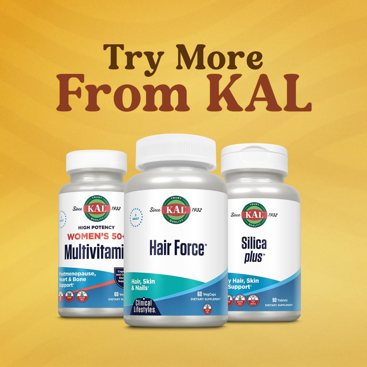 KAL Hair Force Supplement – High Potency Biotin for Hair, Skin & Nails, 60 Veg Caps - görsel 6