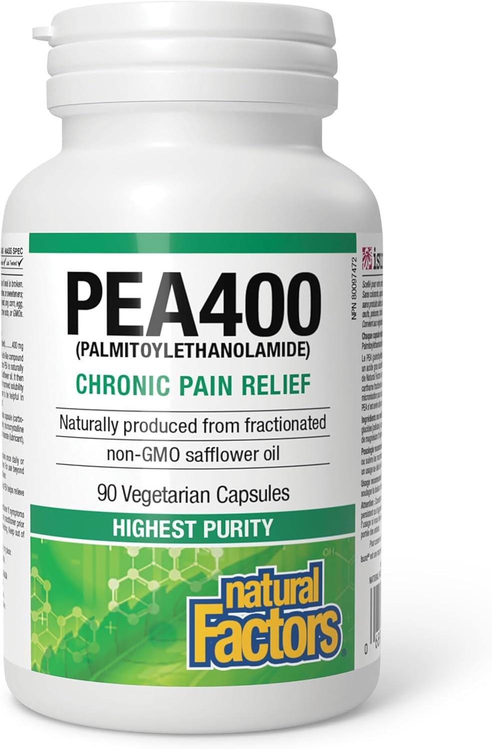 Natural Factors PEA400 – Pure Palmitoylethanolamide for Nervous System Support – 90 Capsules - görsel 2