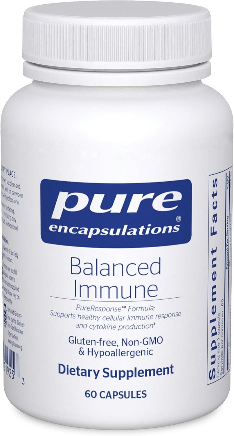 Pure Encapsulations Balanced Immune | Joint, Gastrointestinal and Thyroid Function Support | 60 Capsules - görsel 1