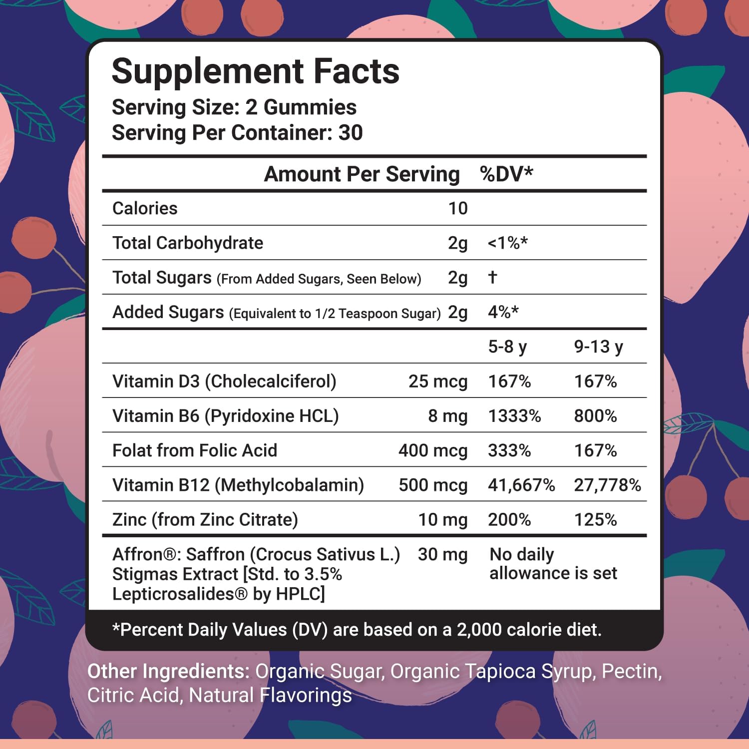 NutriMagic Children's Brain Booster+ 30mg Saffron-Based Multivitamin Gummies for Brain Health Support, Saffron Extract Gummies, Vitamin D3, B6, B12, Zinc, 120 Non-GMO Gummies (Pack of 2) - görsel 6