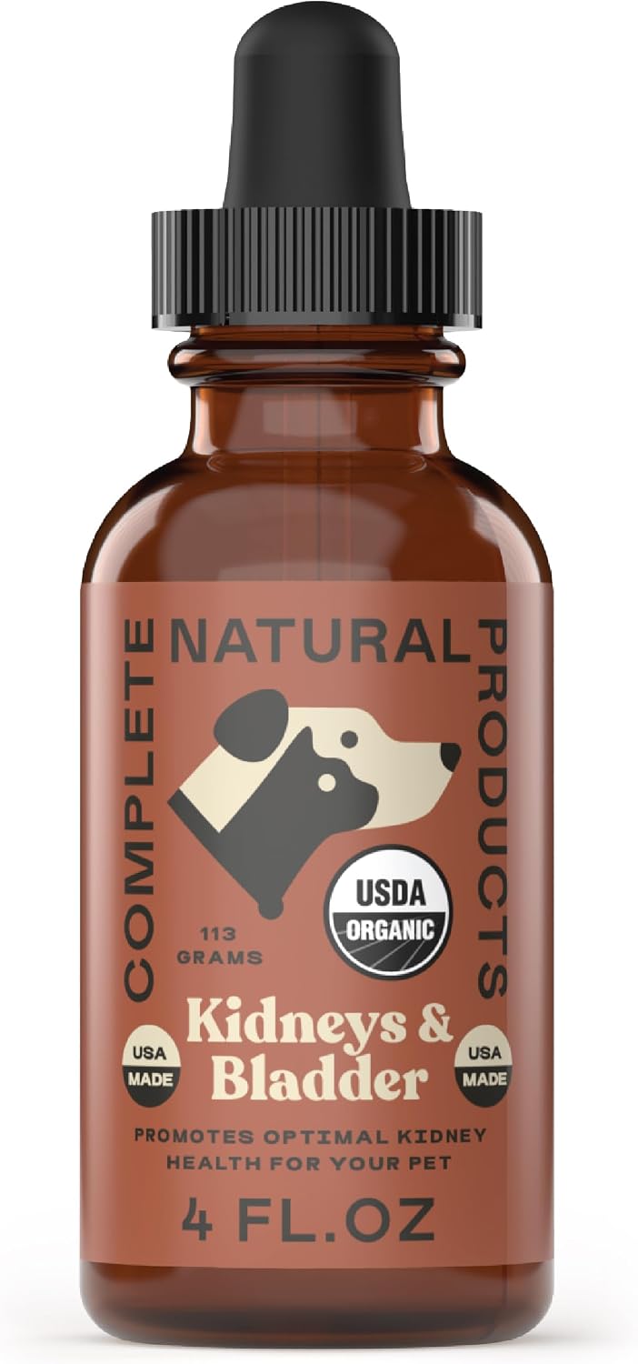 Complete Natural Products Organic Kidney & Bladder Concentrate for Pets - 4oz - Pure Organic Kidney & Bladder Concentrate - görsel 1