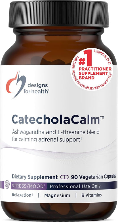 Designs for Health CatecholaCalm - Adaptogenic Herbs and Vitamins for Mood and Calm Support (90 Capsules)