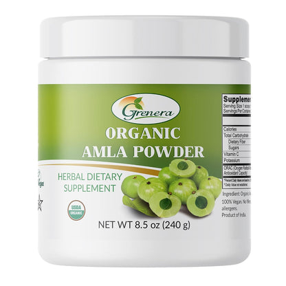 Grenera Organic Amla Powder | Organic Indian Gooseberry | Non-GMO, Vegan, Kosher & Gluten-free | 1 kg