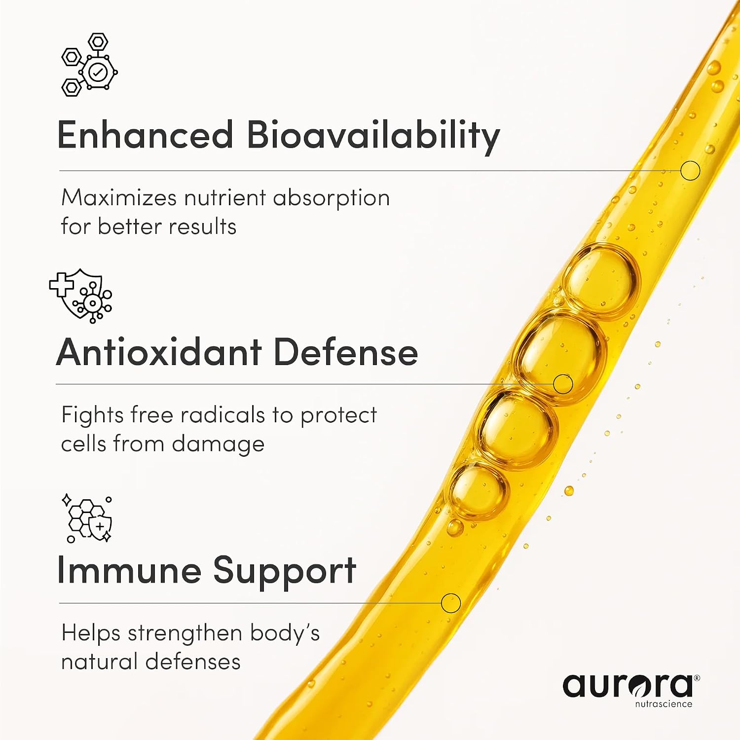 Aurora Nutrascience Liposomal Liquid Vitamin C – Immune System Support, 1000mg, Sugar Free, 30 Packets, Orange - görsel 5