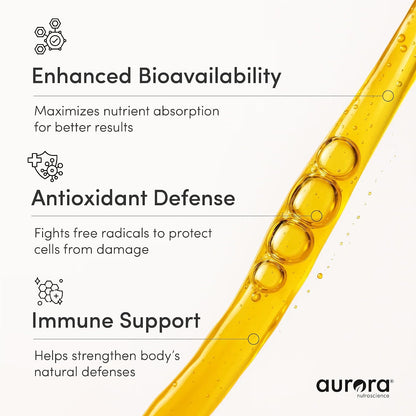 Aurora Nutrascience Liposomal Liquid Vitamin C – Immune System Support, 1000mg, Sugar Free, 30 Packets, Orange