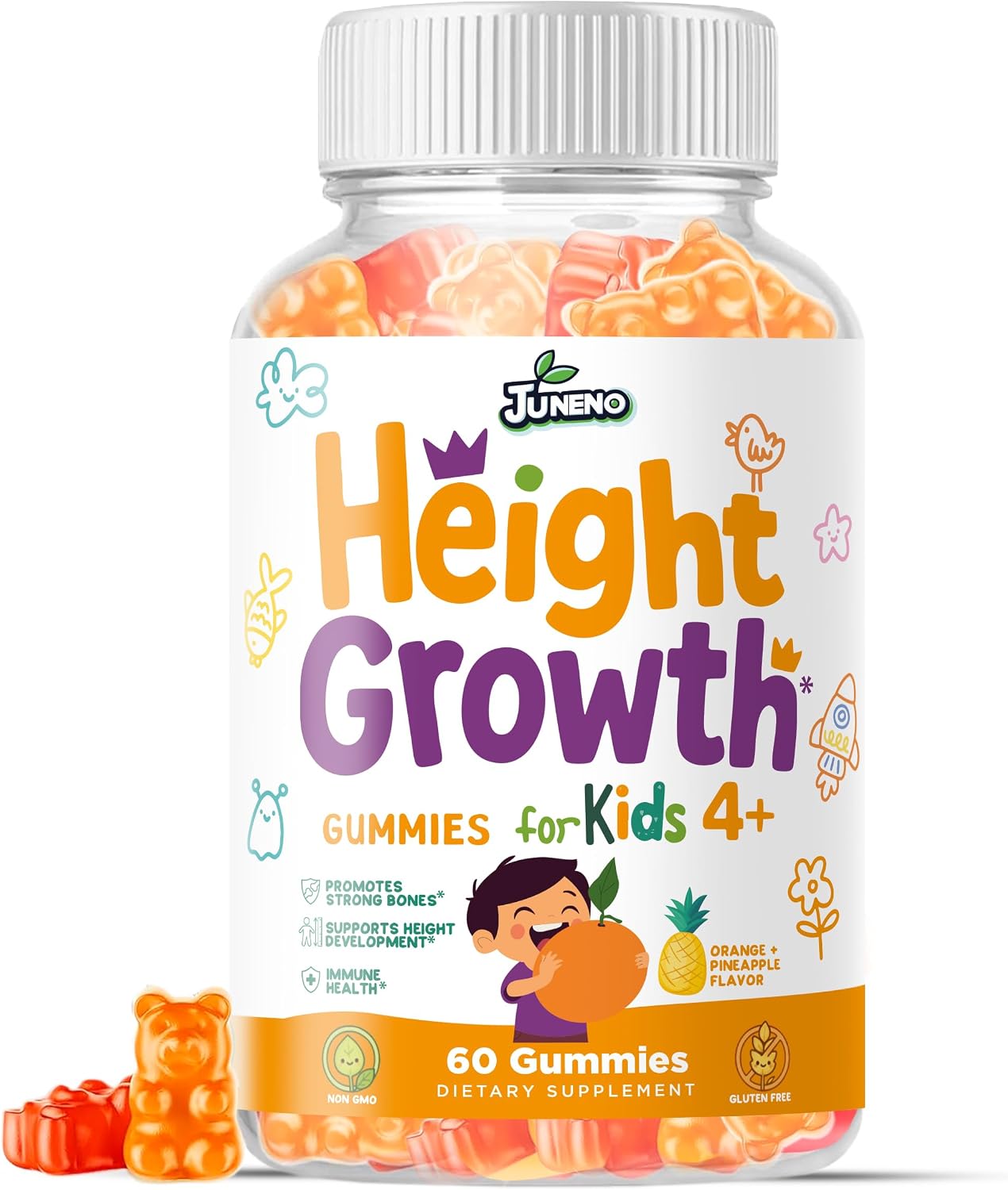 Juneno Height Support Gummies for Teens & Children - görsel 1