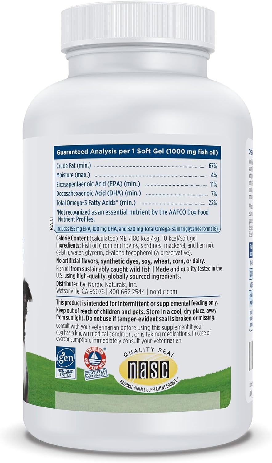 Nordic Naturals Omega-3 Pet, Unflavoured - 120 Soft Gels - görsel 2