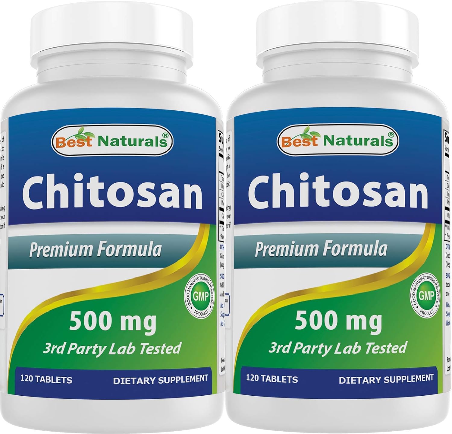 Best Naturals Chitosan 500 mg 120 Tablets (Pack of 2) - görsel 1