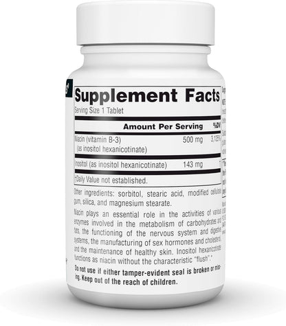 Source Naturals No-Flush Niacin, 500 mg, 60 Vegetarian Tablets