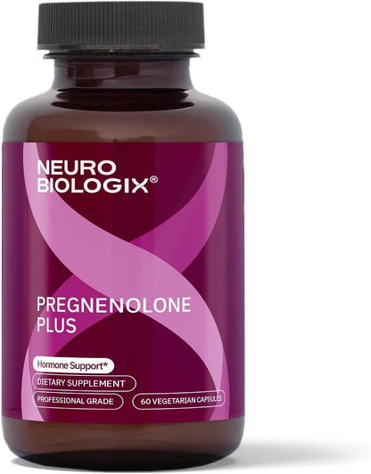 Neurobiologix Pregnenolone Plus: Pregnenolone and Niacinamide Supplement for Hormone Balance, Mood & Mental Clarity – 60 Capsules