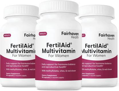 Fairhaven Health FertilAid for Women - Prenatal Fertility Supplement - 90 Capsules