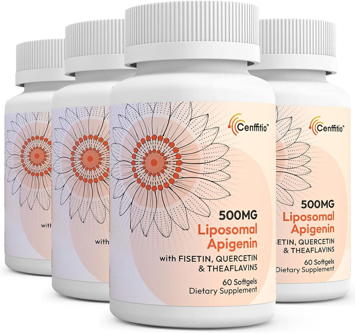 Cenffitio Liposomal Apigenin 500mg Softgels – Optimal Apigenin Supplement with Fisetin, Quercetin and Theaflavins – 4-Month Supply - görsel 9