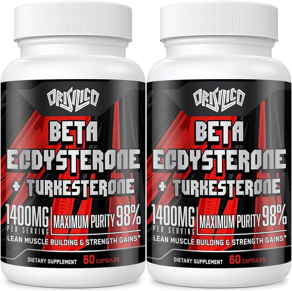 Orisilico Beta Ecdysterone & Turkesterone 1400 mg – 98% Beta Ecdysterone + 20% Turkesterone Extract for Muscle Mass, Strength & Protein Synthesis, 60 Capsules - görsel 8