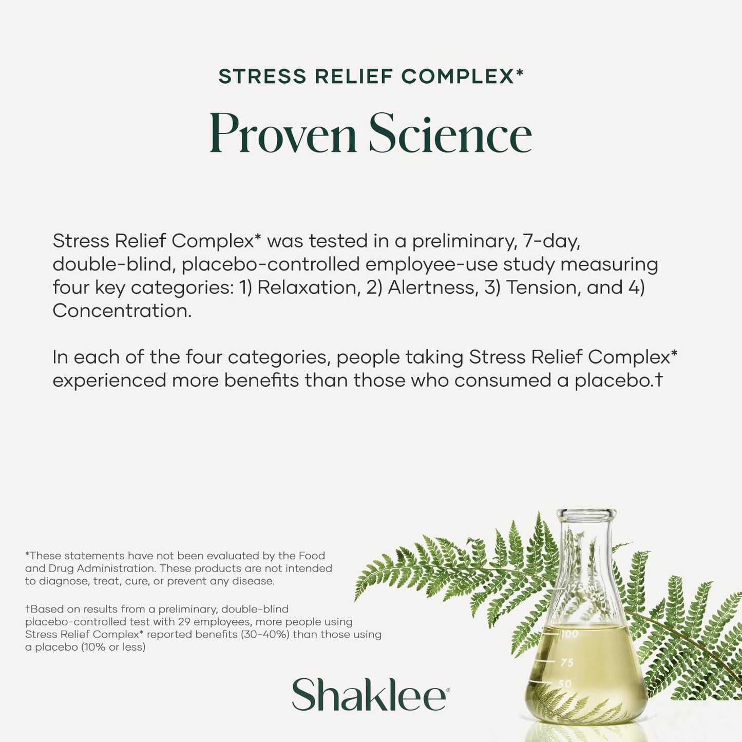 Shaklee Stress Relief Complex - Calming Blend of L-theanine, Ashwagandha, Beta-sitosterol, and L-tyrosine - 30 Caplets - görsel 8